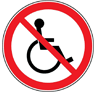 non-accessible Non accessible aux personnes à mobilité réduite