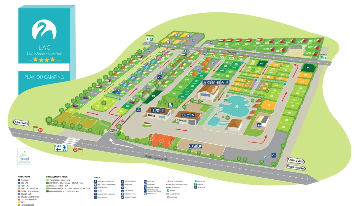 Plan du camping